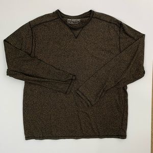 John Bartlett XXL brown black long sleeve tee